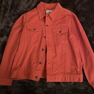 LL BEAN salmon colored shacket